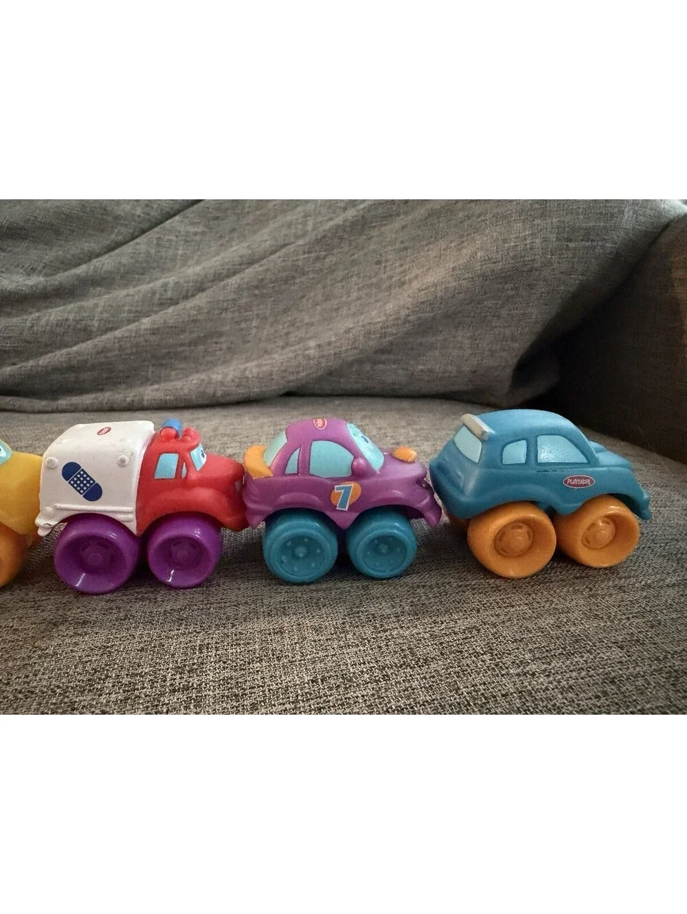 Playskool Tonka Lil Chuck and Friends Toy Car Lot of 7 Mini Chunky Soft Vehicles